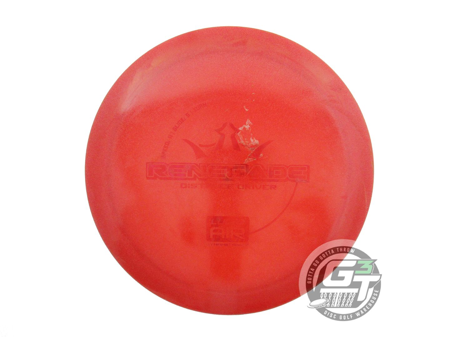 USED Dynamic Discs Lucid AIR Renegade 157g Red Red Foil Distance Driver Disc