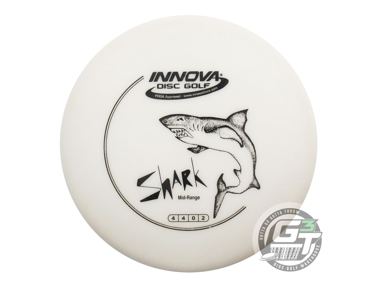 USED Innova DX Shark 143g White Black Stamp Midrange Golf Disc