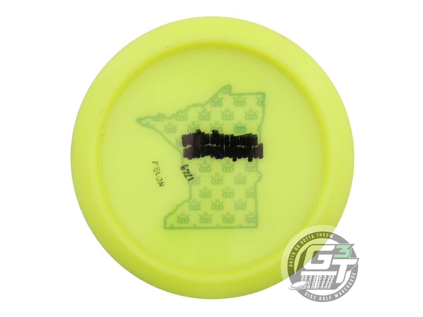 USED Dynamic Discs Lucid Felon 172g Yellow Blue Foil Fairway Driver Golf Disc