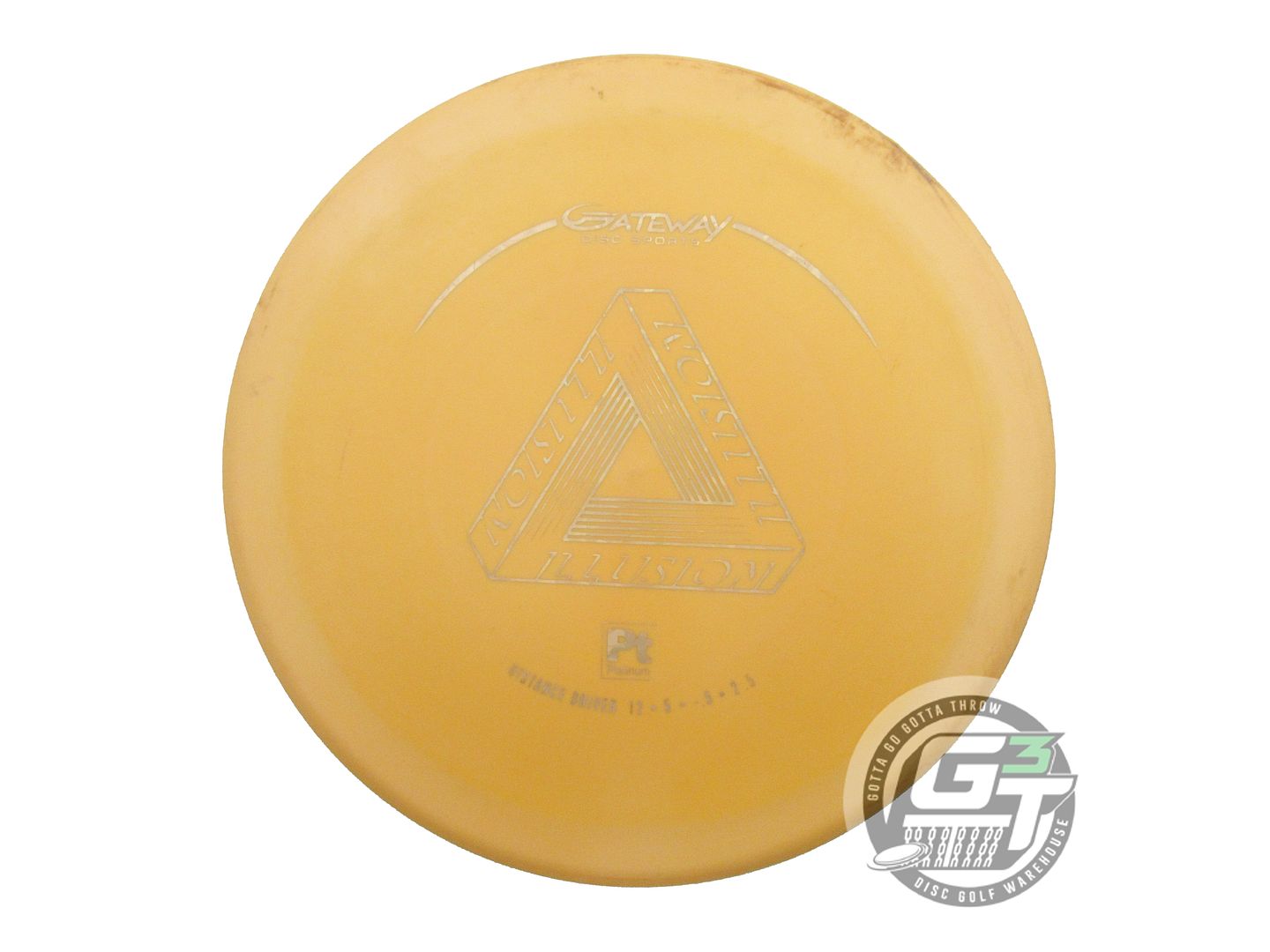 USED Gateway Platinum Illusion 176g Peach Gold Shatter Distance Driver Golf Disc