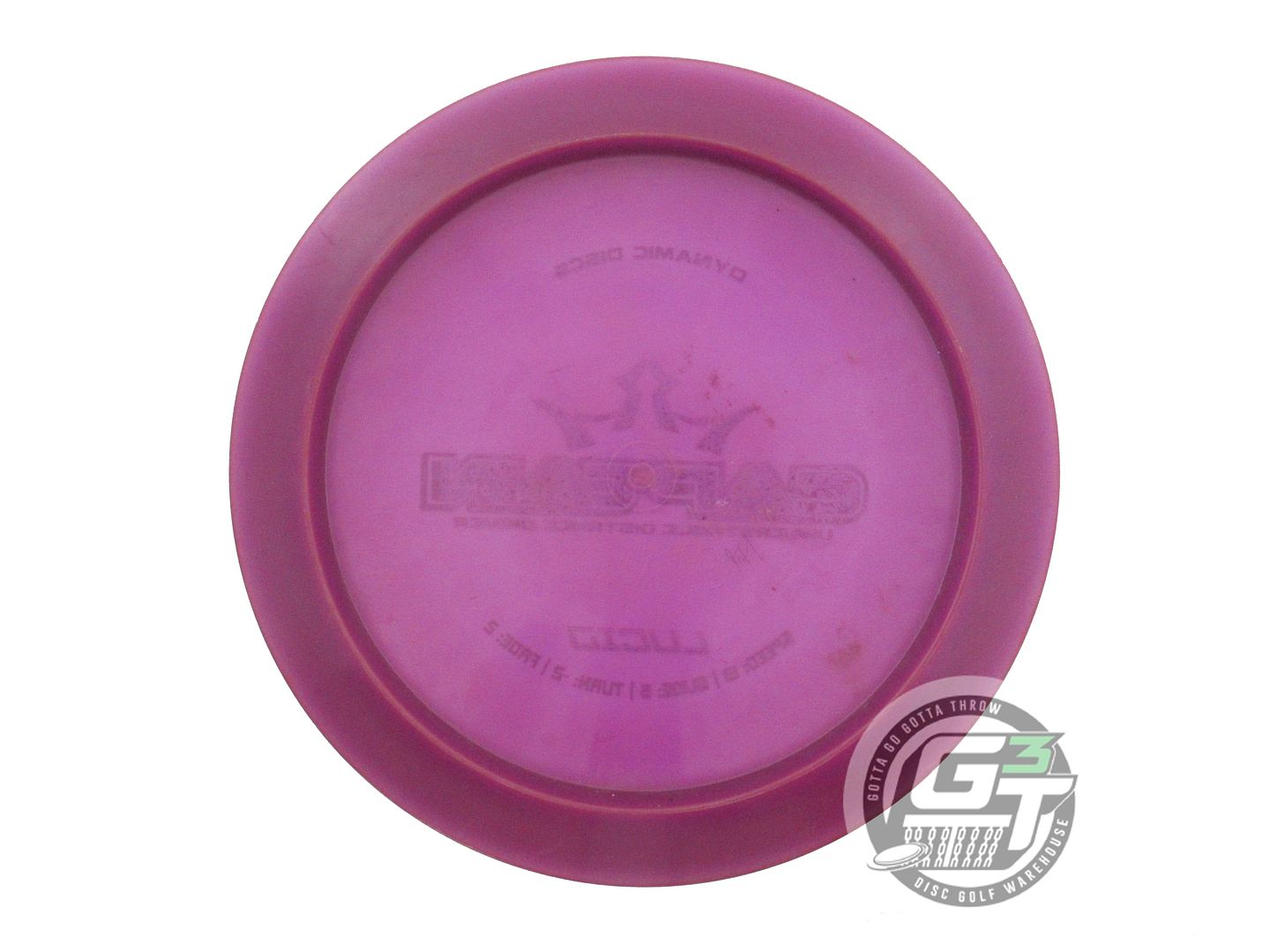 USED Dynamic Discs Lucid Captain 169g Purple Lilac Foil Distance Driver Disc