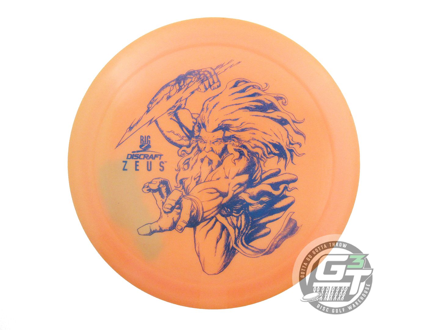 USED Discraft Big Z Zeus 171g Orange Blue Foil Distance Driver Golf Disc