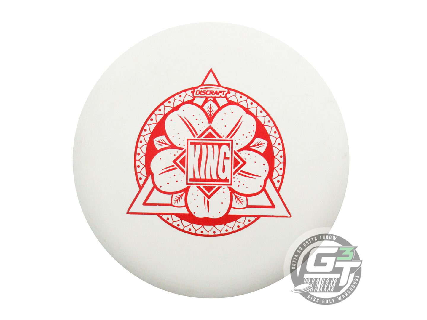 USED Discraft [KING] Crazy Tuff Challenger 171g White Red Glitter Putter Disc
