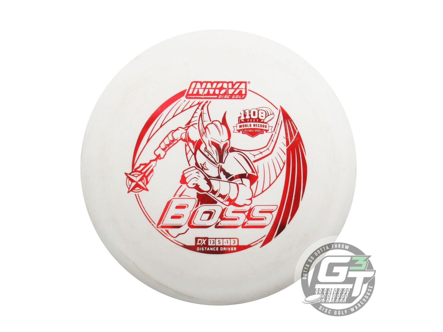 USED Innova DX Boss 166g White Red Foil Distance Driver Golf Disc