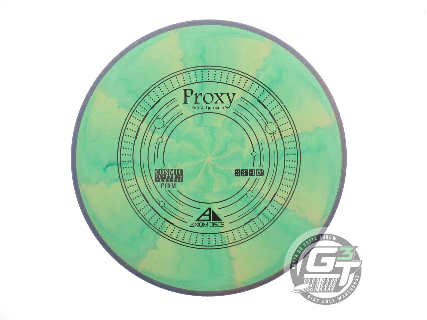 USED Axiom Discs Cosmic Electron Firm Proxy 173g Green-Peach Purp Putter Disc