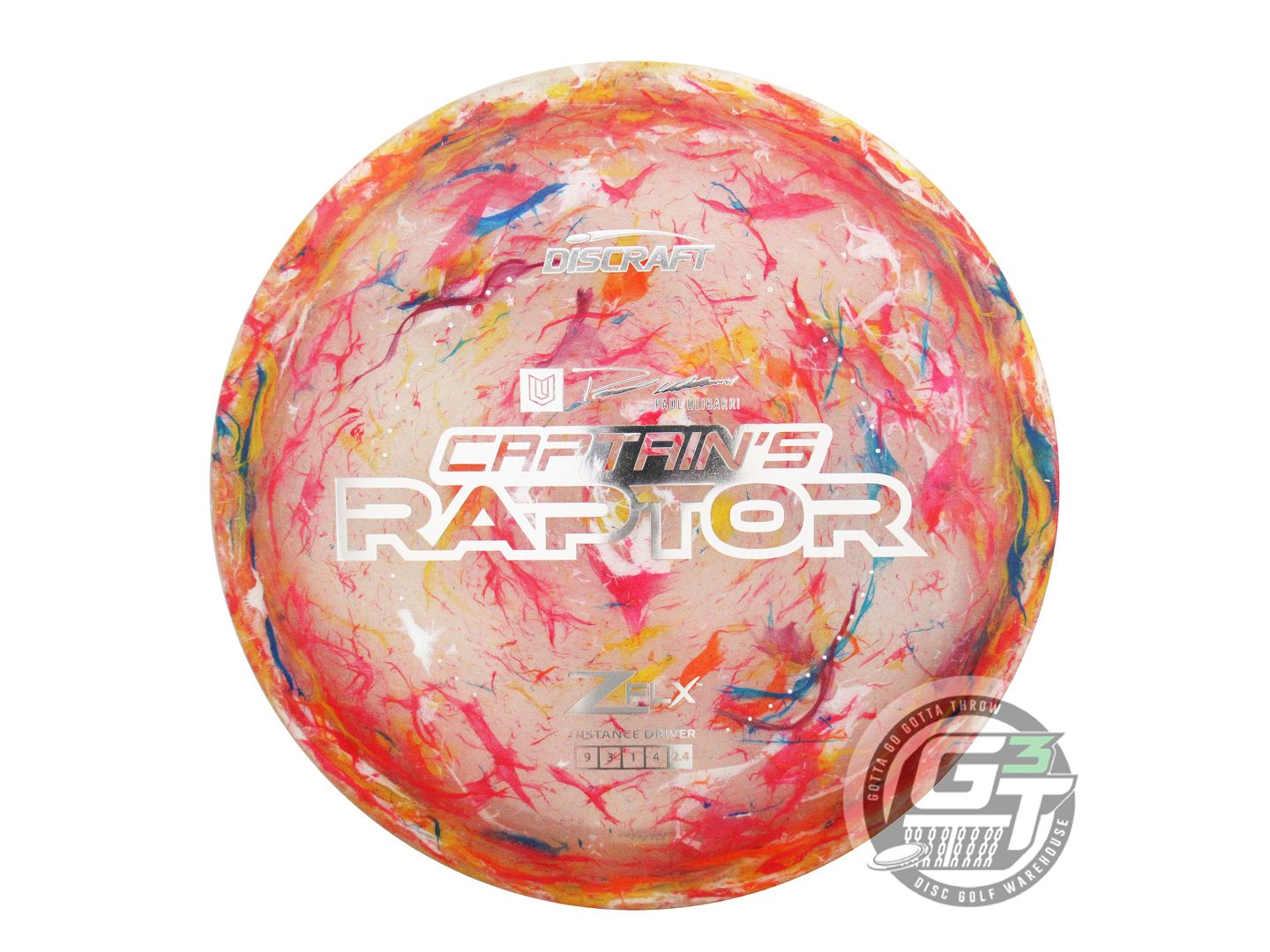 NOS Discraft CAPTAIN'S Jawbreaker Z FLX Raptor 175g Silver Foil Driver Disc