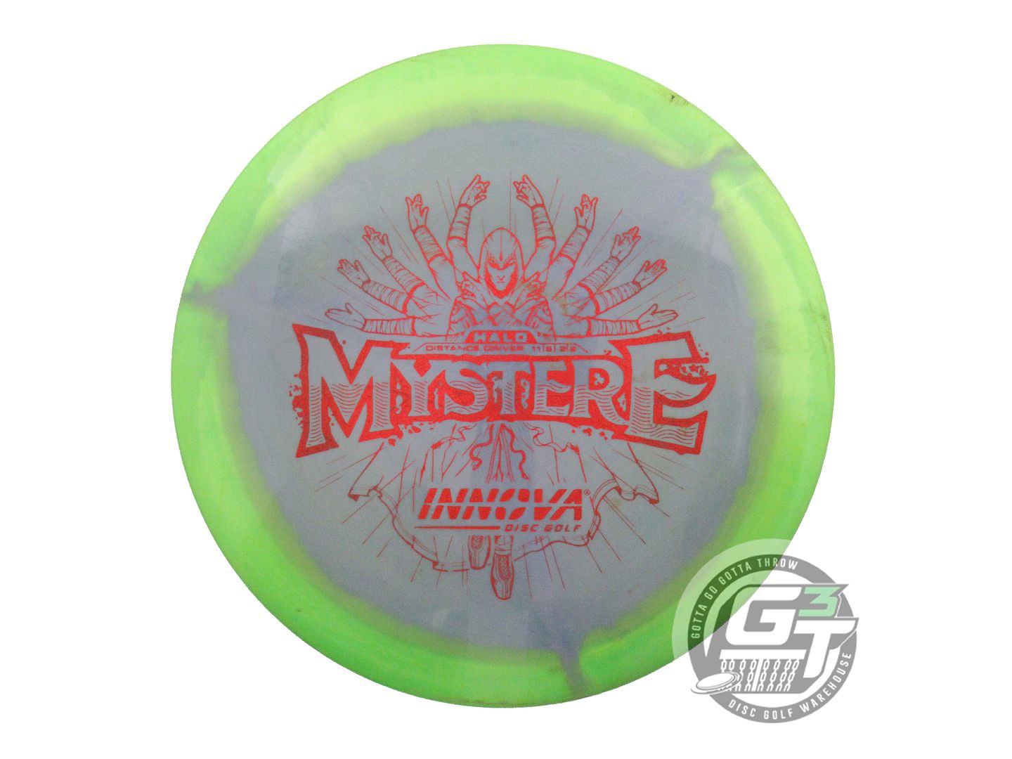 USED Innova Halo Star Mystere 168g Lime-Purple Distance Driver Golf Disc
