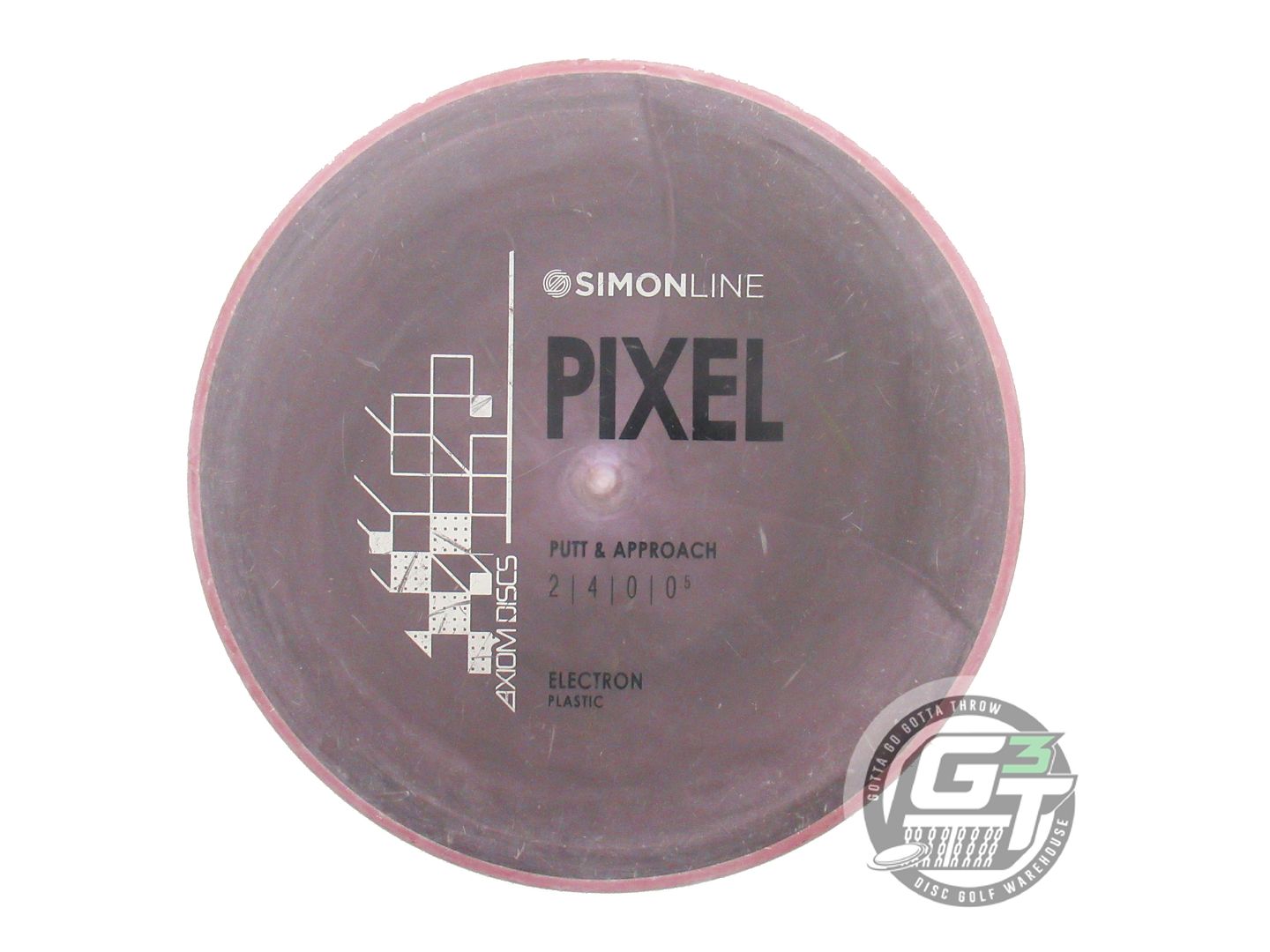 USED Axiom Discs Electron Pixel 172g Gray Pink Rim Putter Golf Disc