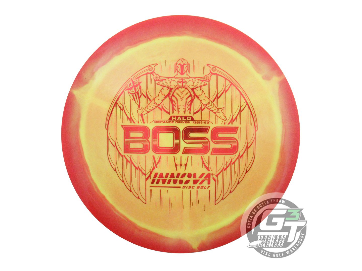 USED Innova Halo Star Boss 174g Red-Yellow Distance Driver Golf Disc