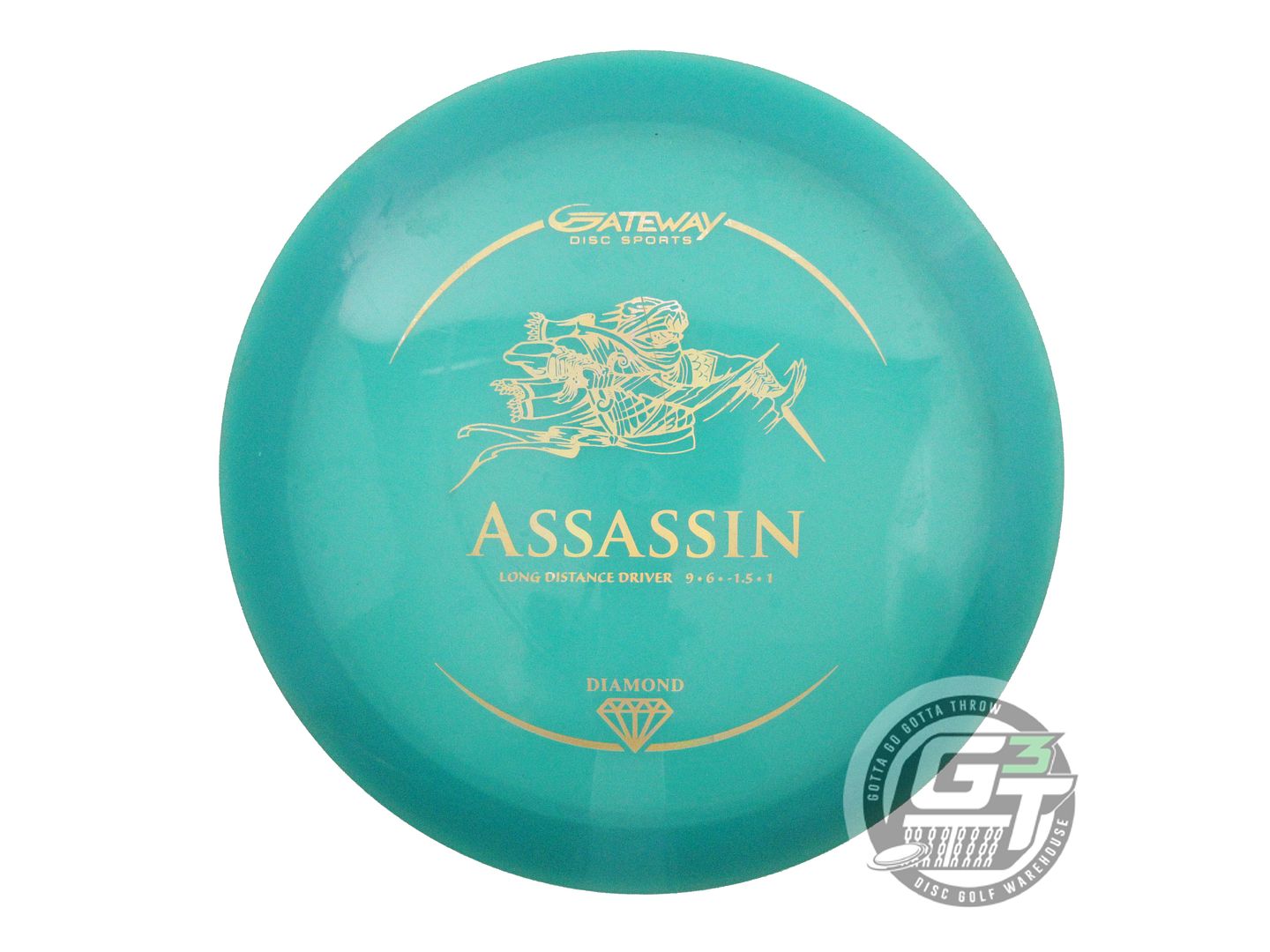 USED Gateway Diamond Assassin 174g Green Gold Holo Foil Fairway Driver Golf Disc
