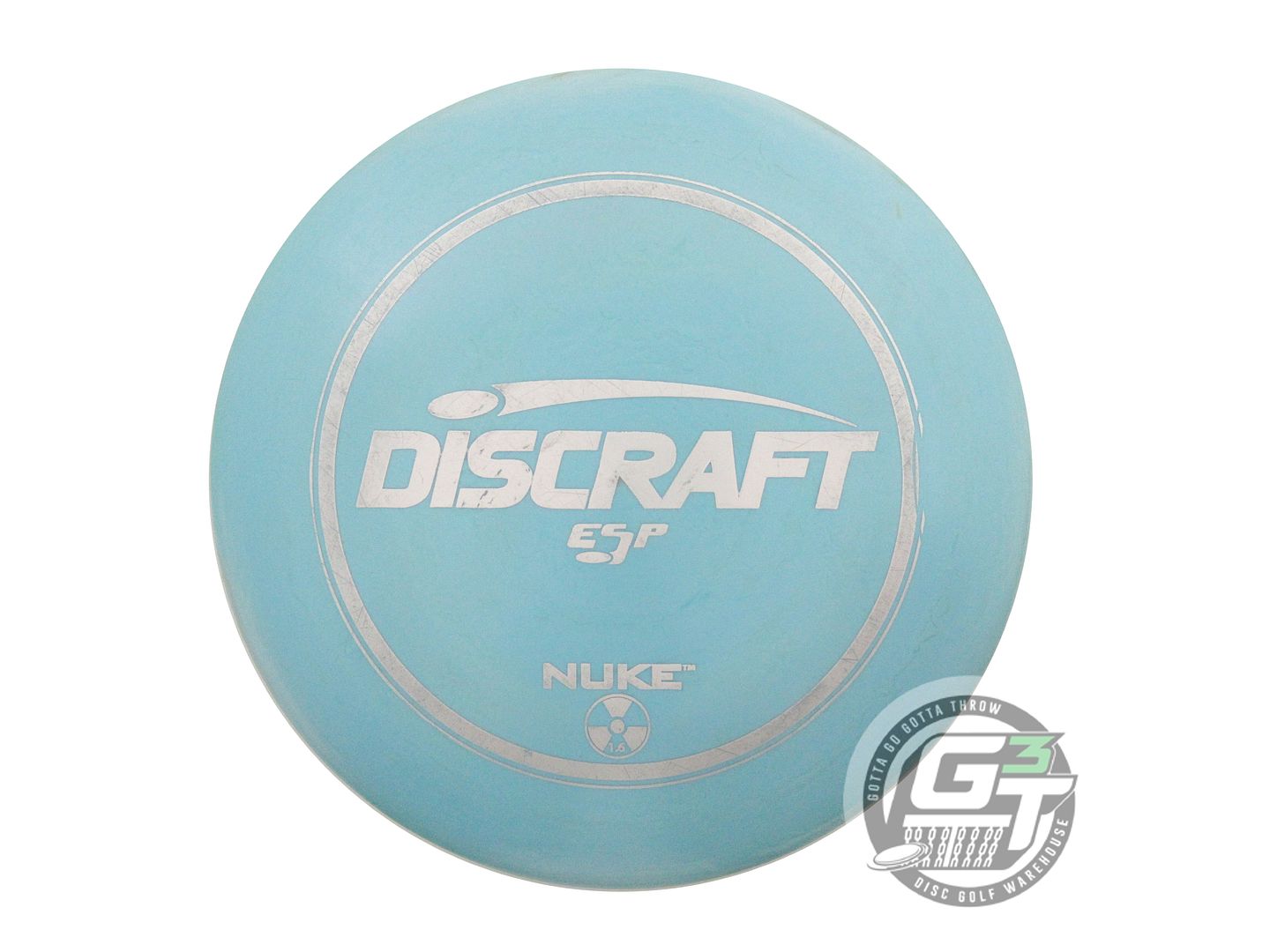 USED Discraft X-OUT ESP Nuke 176g Teal Silver Stamp PFN Distance Driver Disc