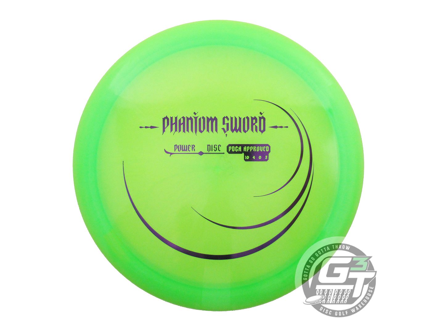 USED Innova Champion PHANTOM SWORD 175g Lime Purple Foil Distance Driver Disc
