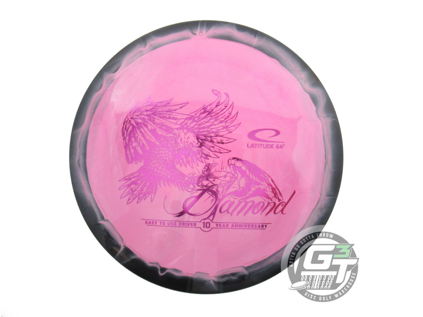 NOS Latitude 64 [10 YEAR] Gold Orbit Diamond 152g Black-Pink Fairway Driver Disc