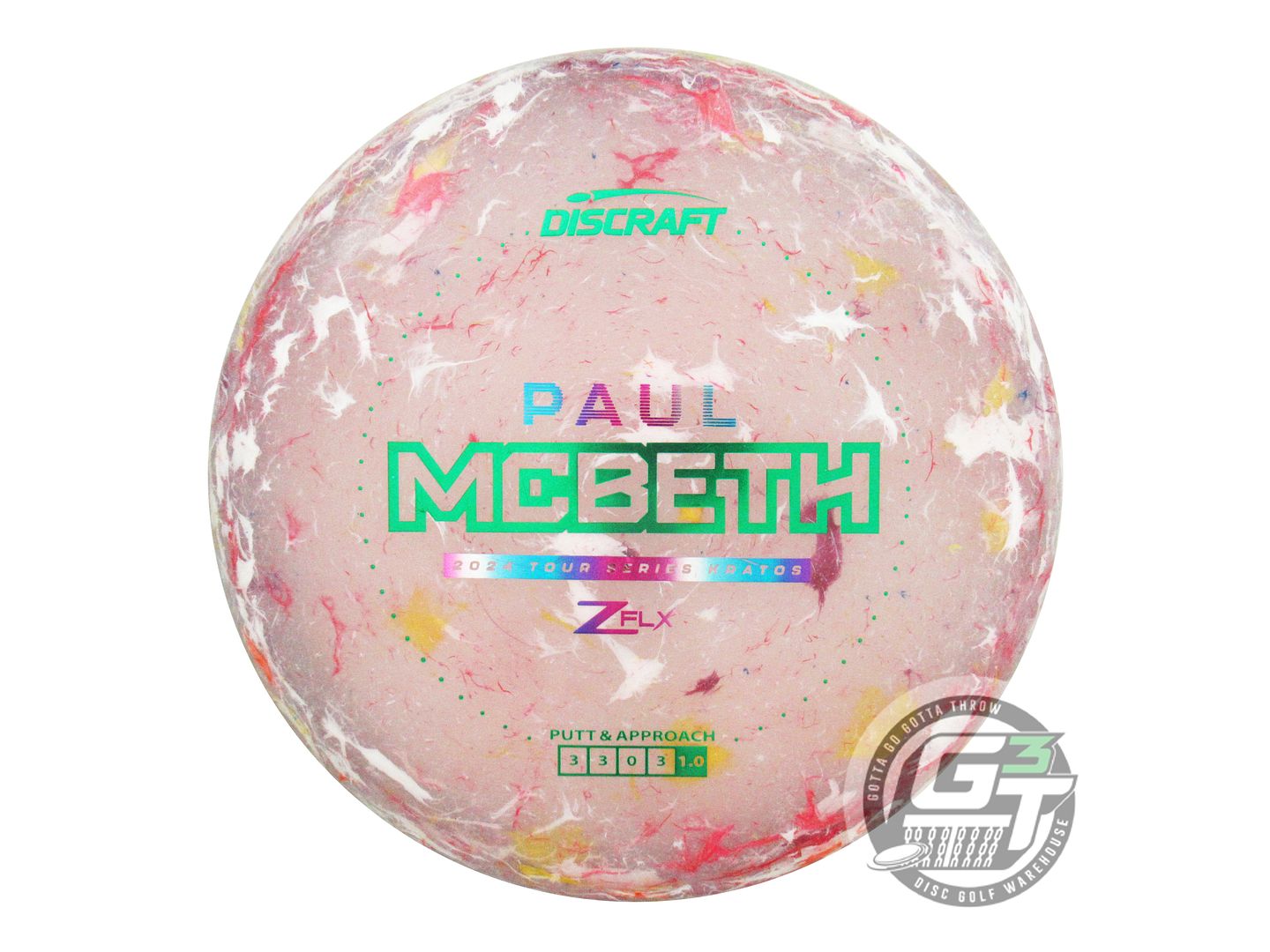 USED Discraft [McBETH] Jawbreaker Z FLX Kratos 177g Green Foil Putter Disc