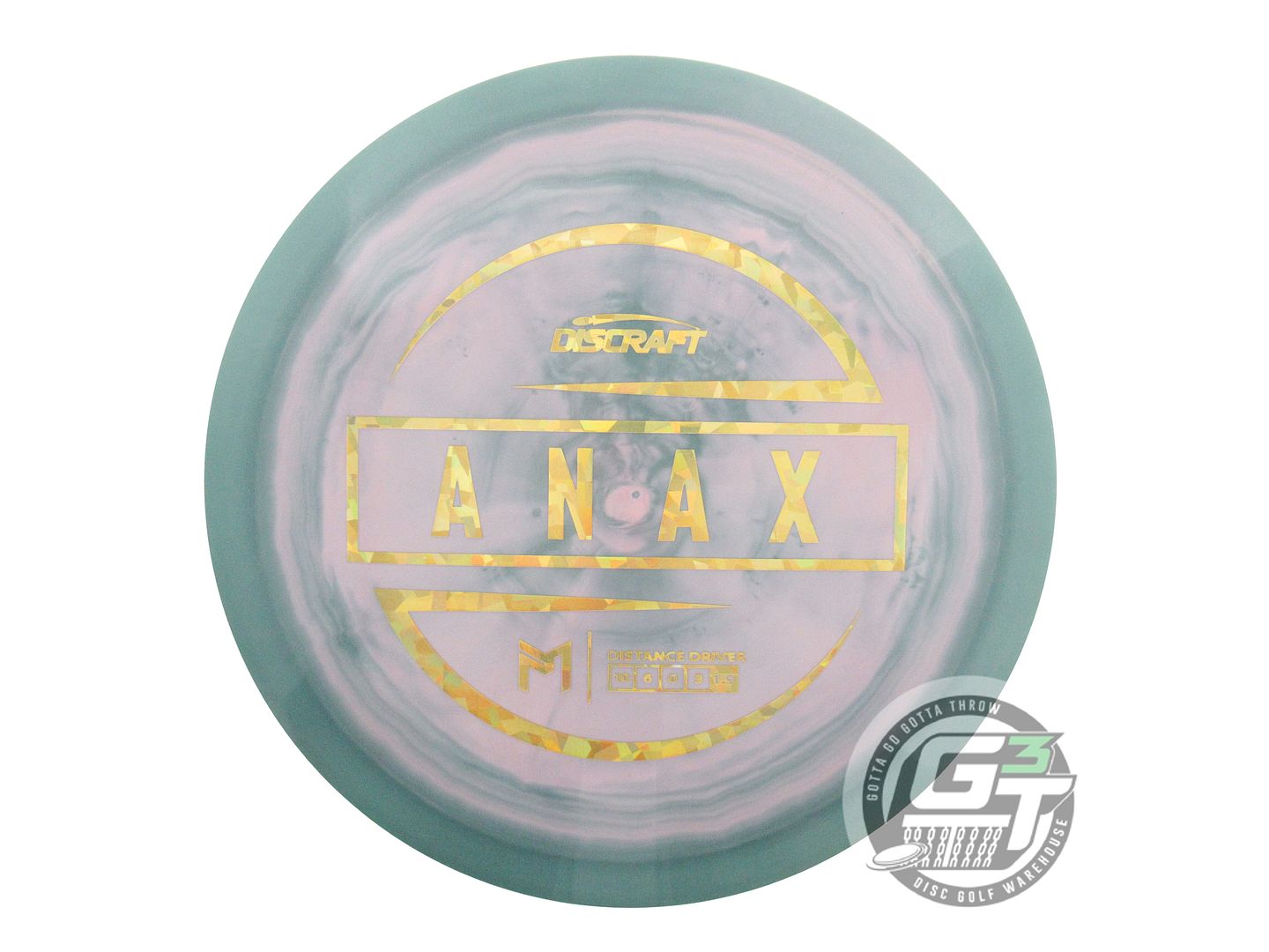 USED Discraft [McBETH] ESP Anax 175g Green-Pink Gold Shatter Driver Golf Disc