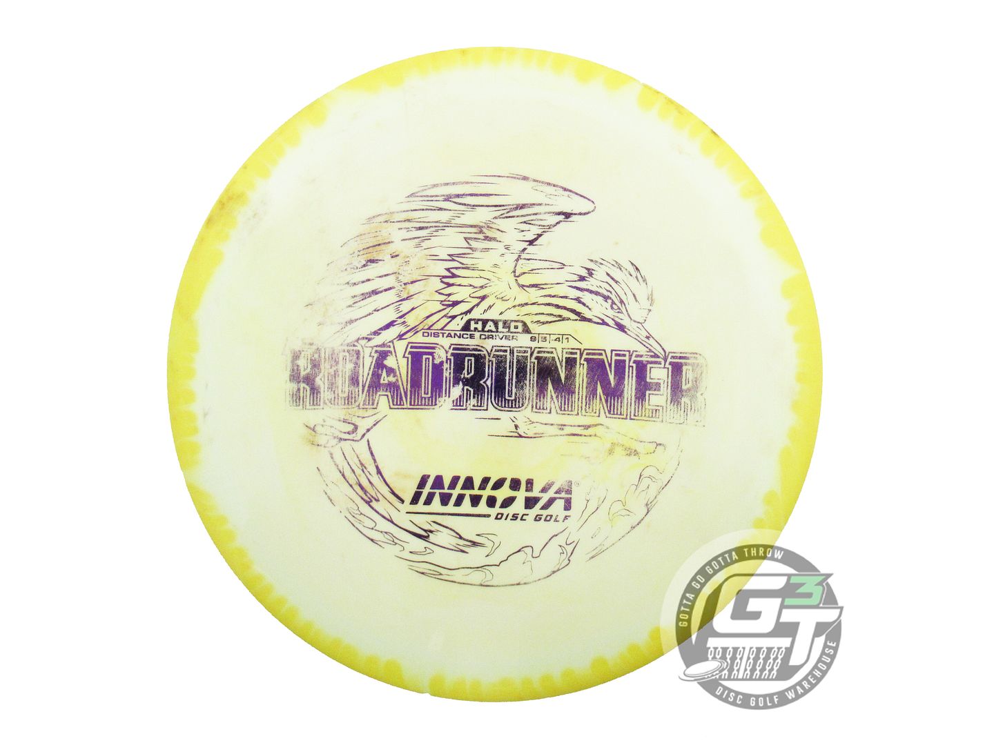 USED Innova Halo Star Roadrunner 175g Yellow-White Distance Driver Golf Disc