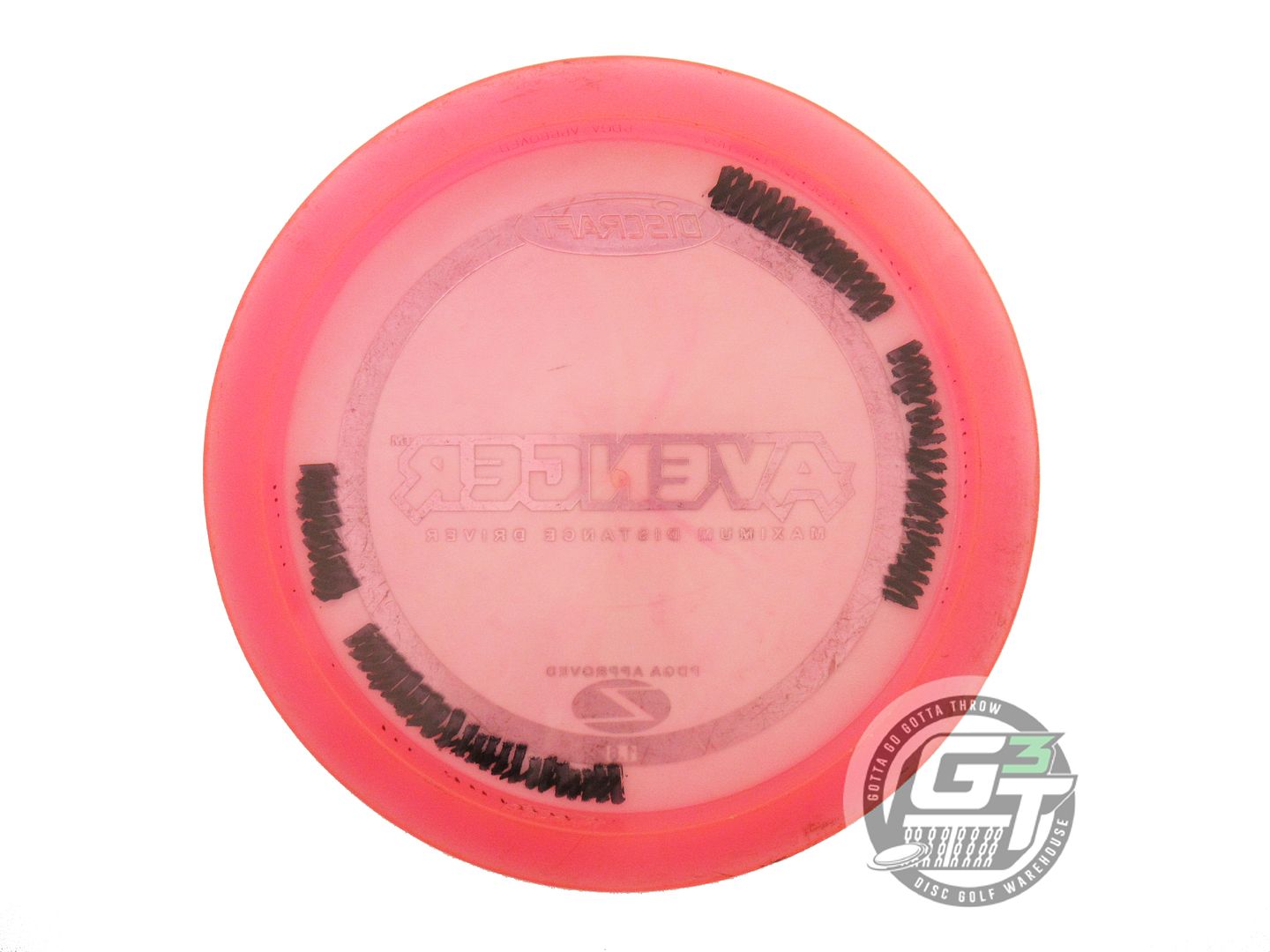 USED Discraft Z Avenger 174g Pink Snake Foil PFN Distance Driver Golf Disc