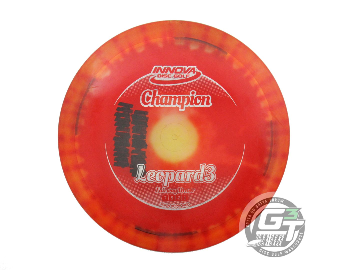 USED Innova I-DYE Champion Leopard3 172g Red Burst Fairway Driver Golf Disc