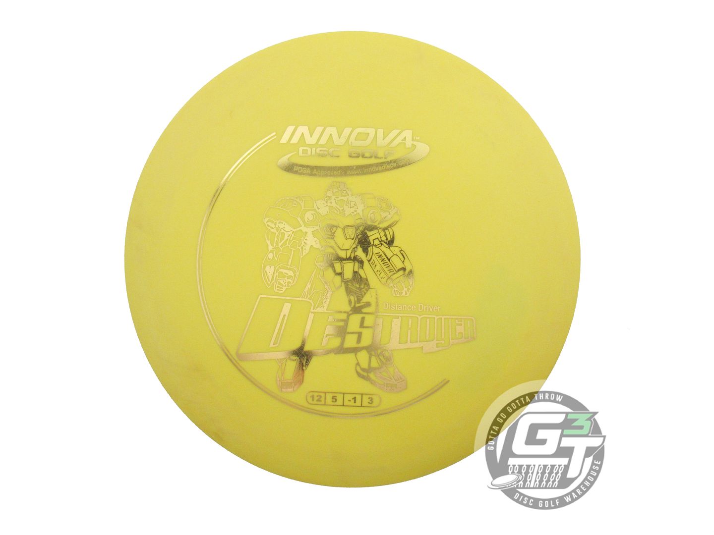 USED Innova DX Destroyer 171g Yellow Gold Foil Distance Driver Golf Disc
