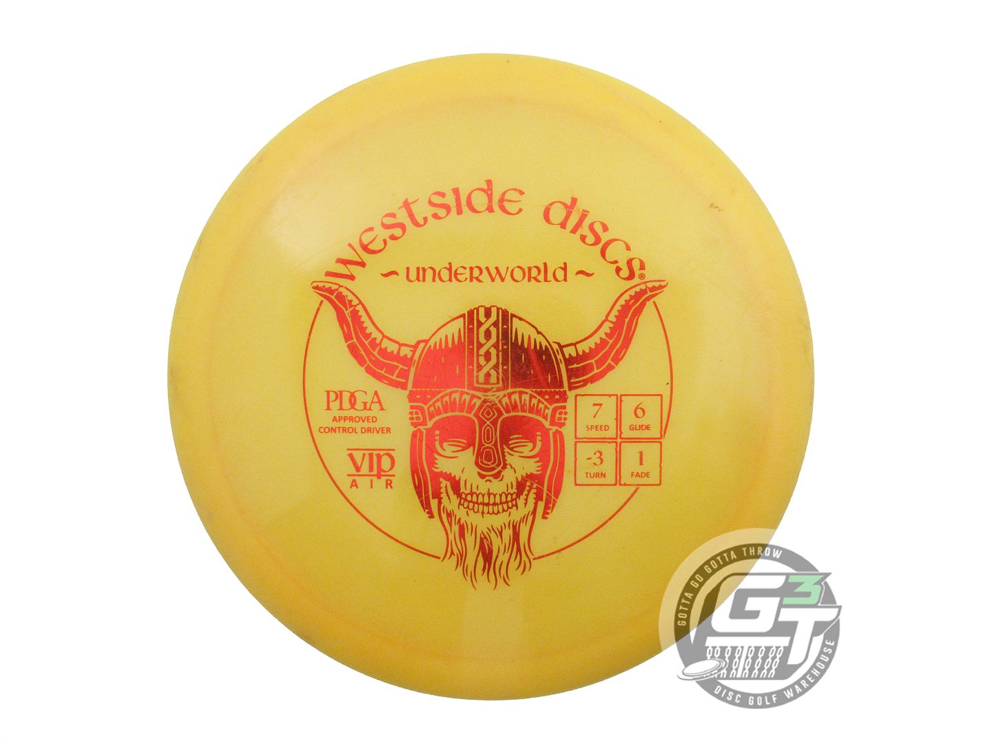 USED Westside Discs VIP AIR Underworld 159g Marigold Red Foil Driver Disc