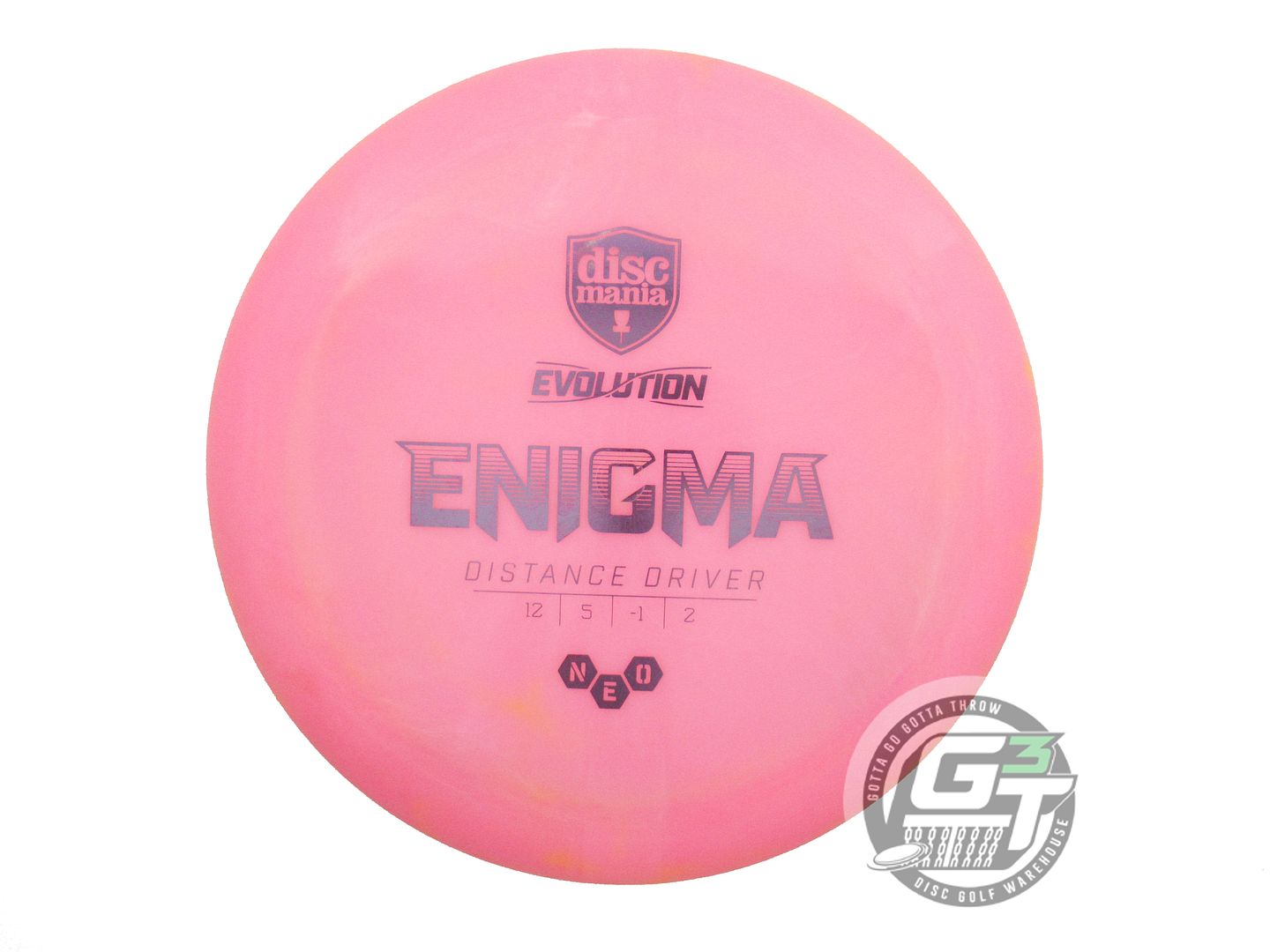 USED DiscMania Neo Enigma 168g Pink Lilac Foil Distance Driver Golf Disc