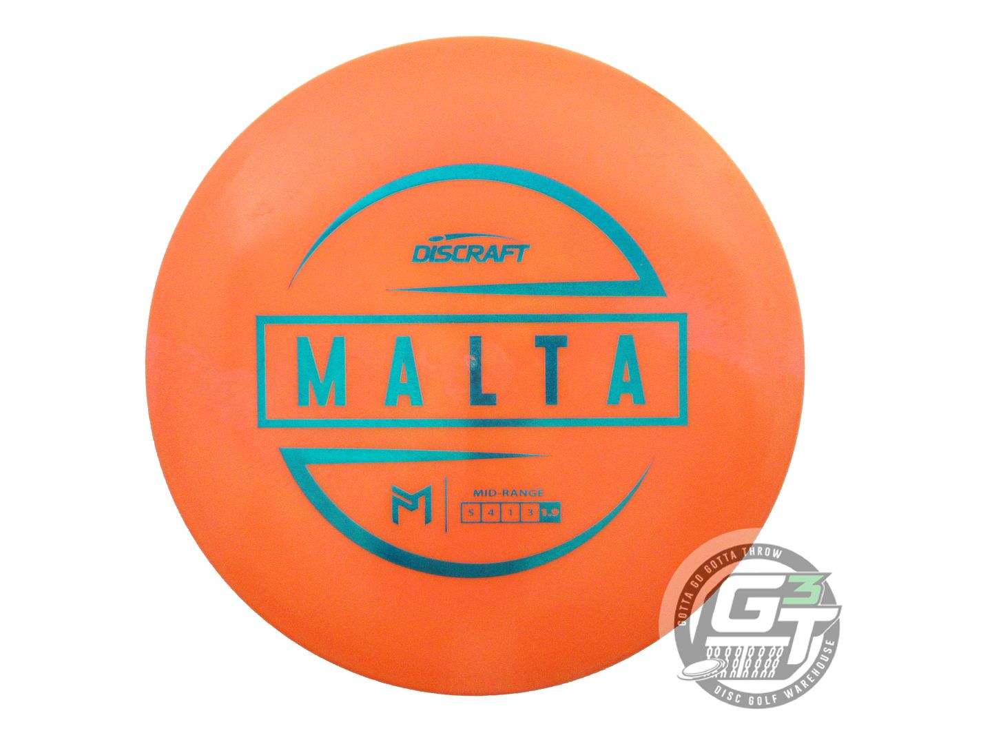 USED Discraft [McBETH] ESP Malta 178g Orange Teal Foil Midrange Golf Disc