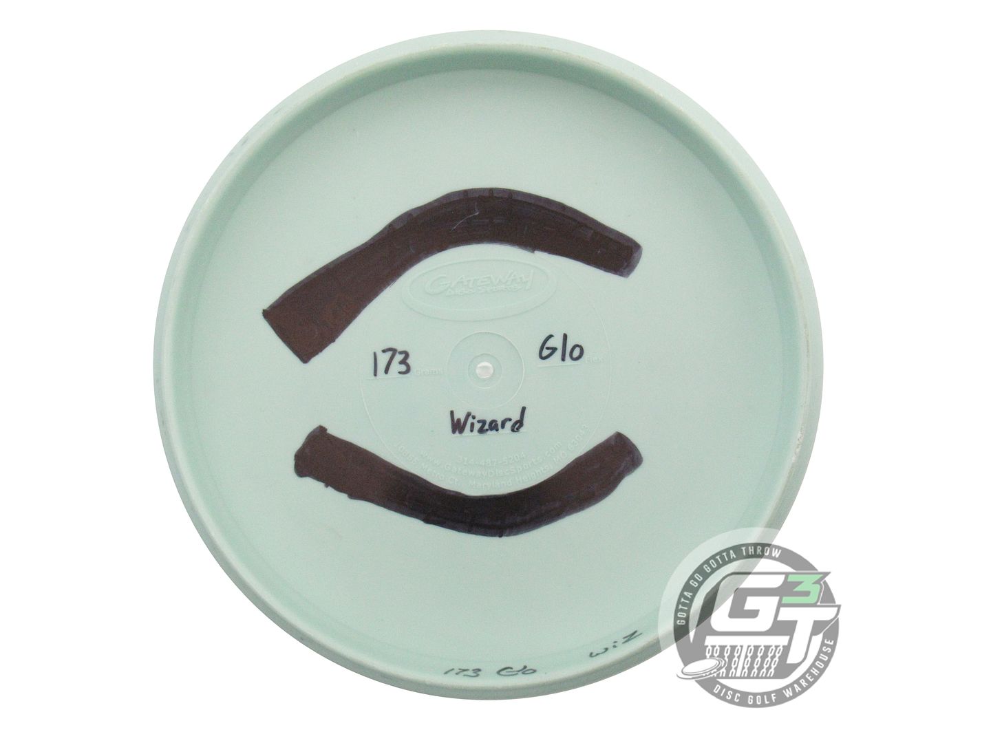 USED Gateway Super Glow Firm Wizard 173g Mint Magenta Foil Putter Golf Disc