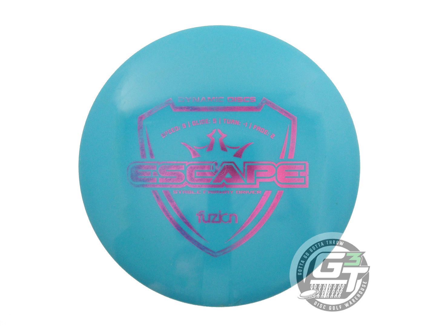 USED Dynamic Discs Fuzion Escape 173g Teal Magenta Foil Fairway Driver Golf Disc