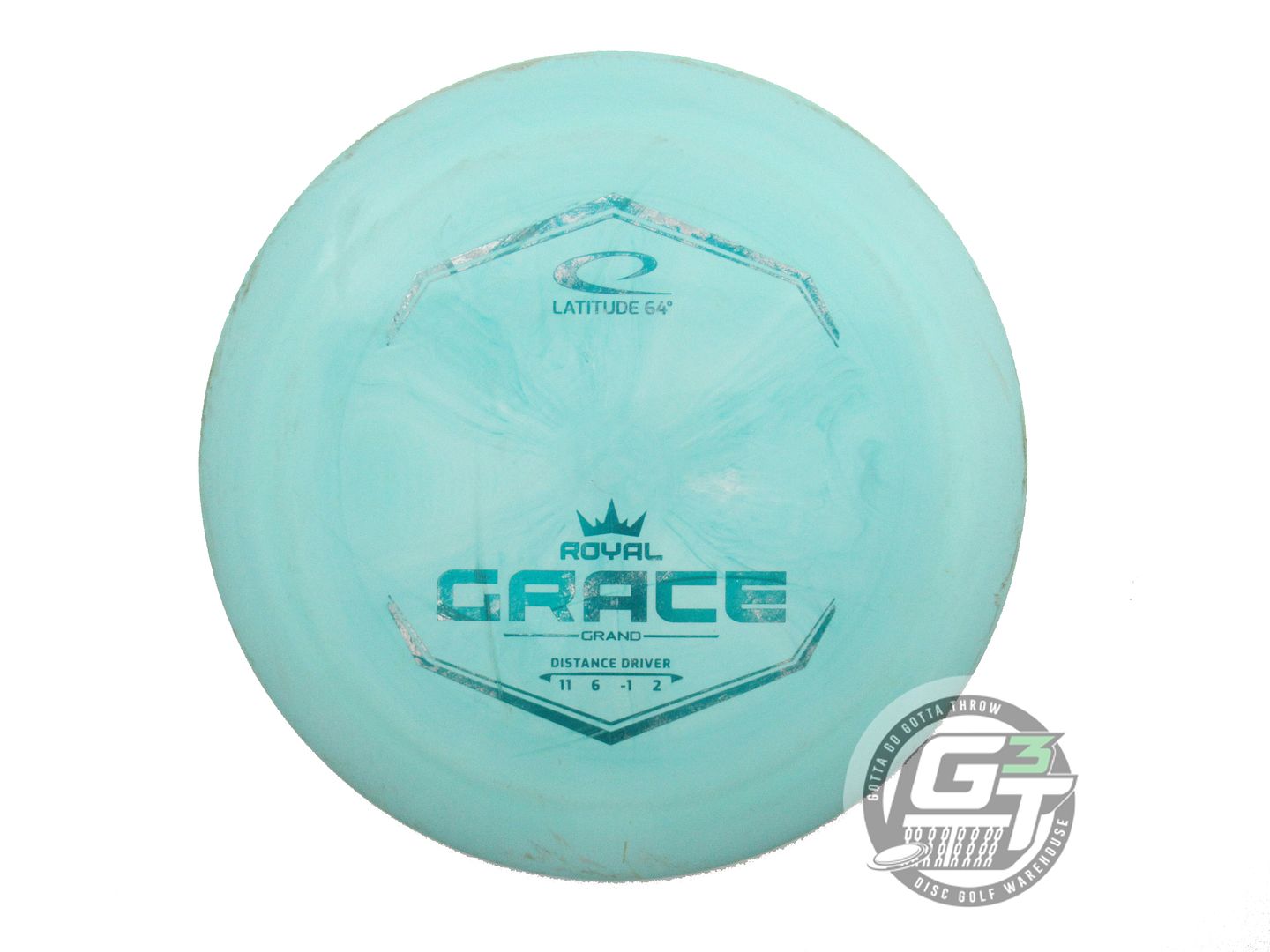 USED Latitude 64 Royal Grand Grace 175g Seafoam Teal Foil Distance Driver Disc