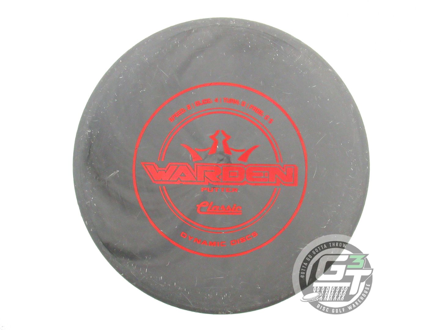 USED Dynamic Discs Classic Hard Warden 174g Gray Red Holo Foil Putter Golf Disc