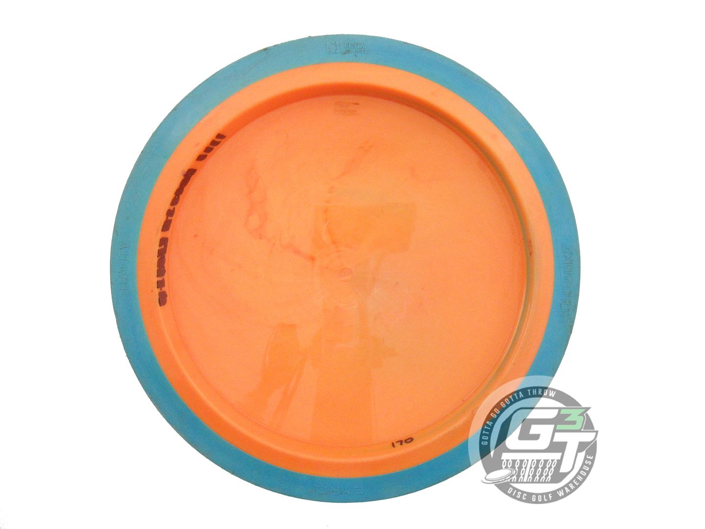 USED Axiom Discs Neutron Tenacity 170g Orange Teal Rim Distance Driver Golf Disc