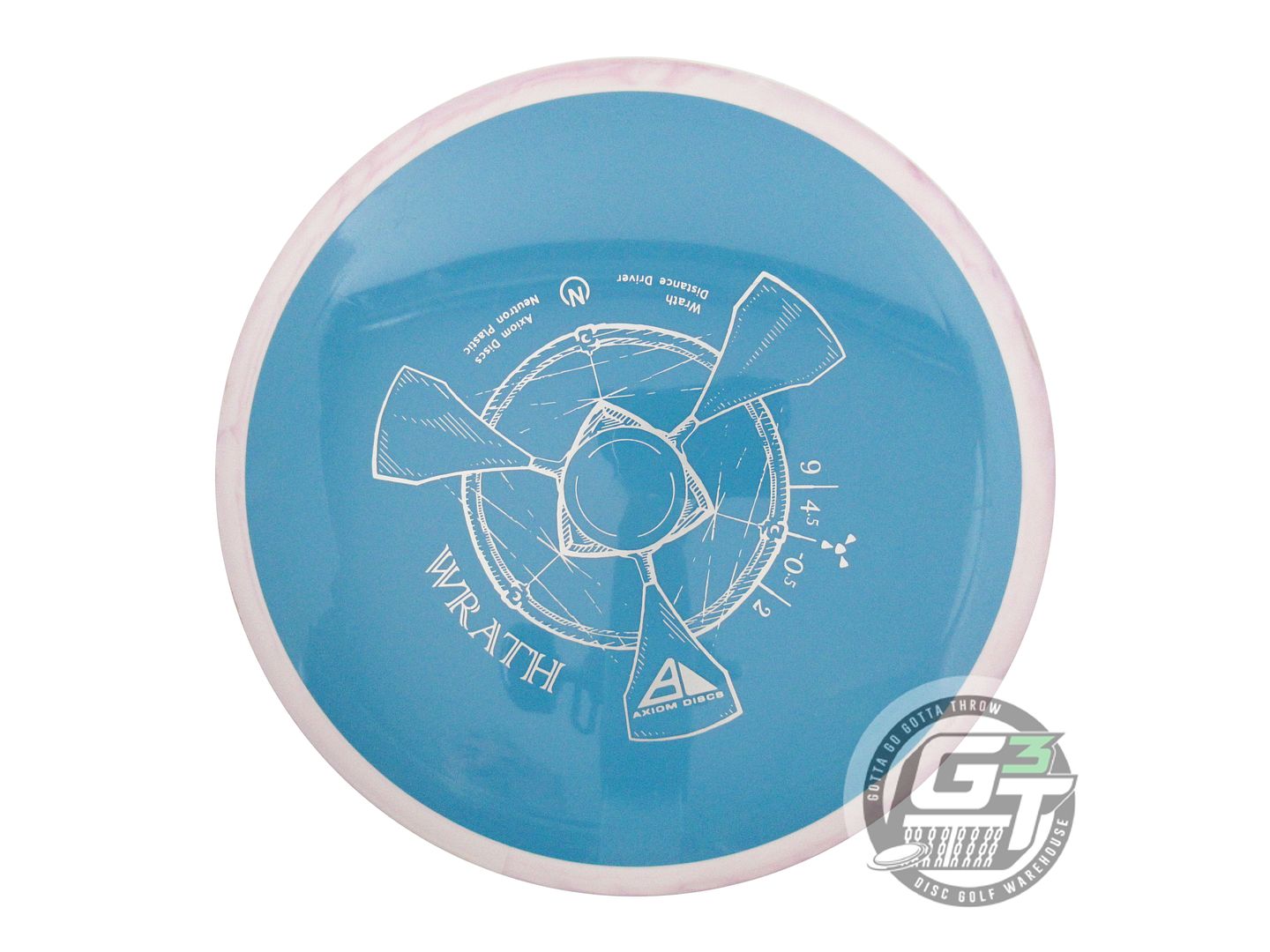 USED Axiom Discs Neutron Wrath 172g Purple Seafoam Rim Distance Driver Golf Disc