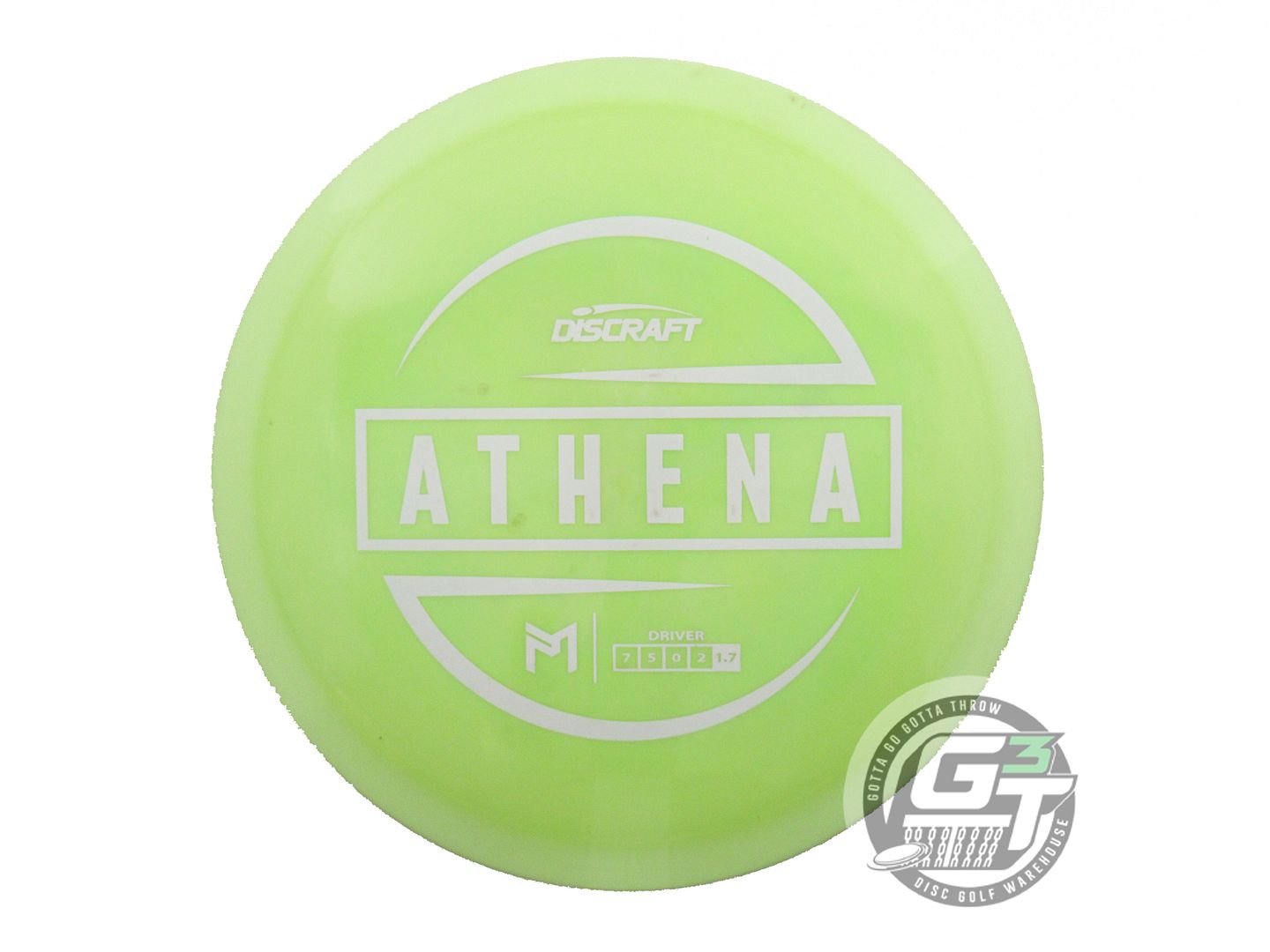 USED Discraft [McBETH] ESP Athena 173g Lime White Stamp Driver Golf Disc