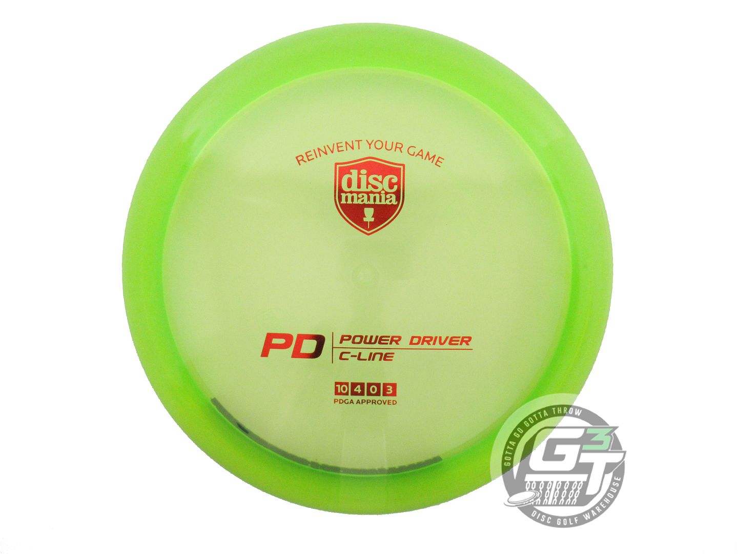 USED DiscMania C-Line PD 176g Lime Red Foil Distance Driver Golf Disc
