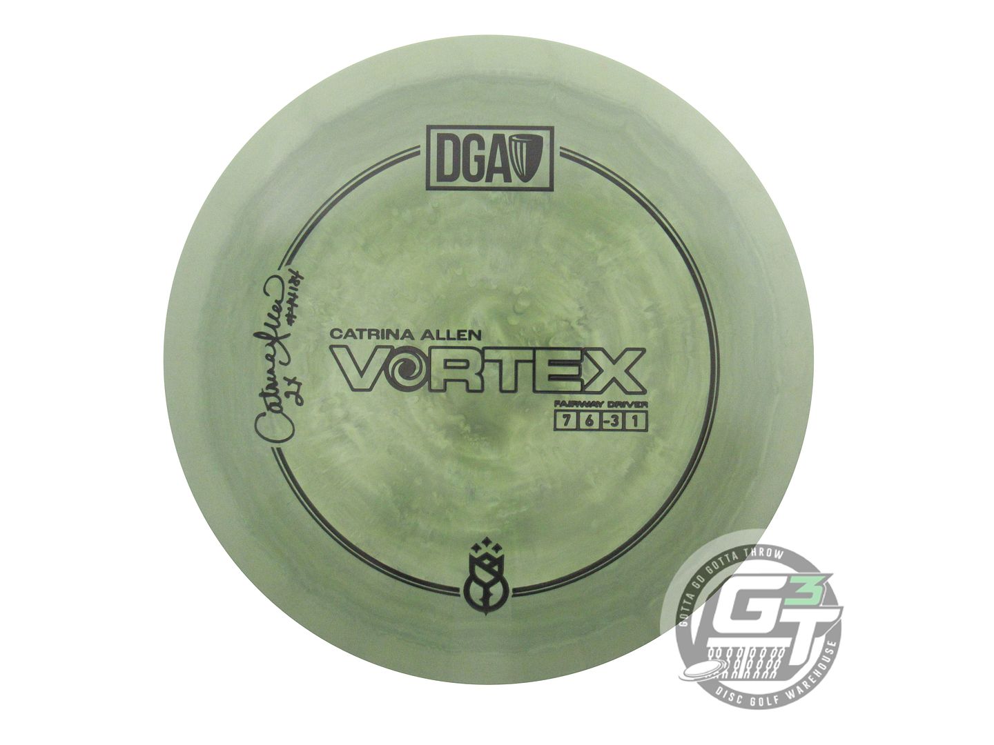 USED DGA [ALLEN] ProLine Vortex 176g Army Green Black Stamp Fairway Driver Disc