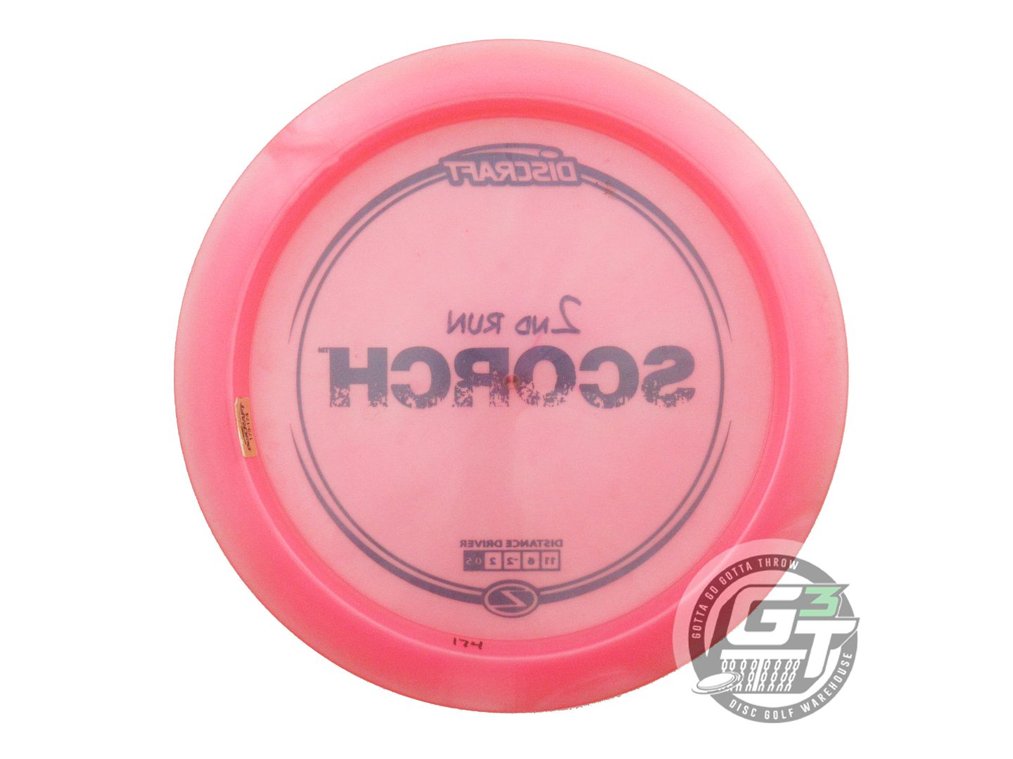 USED Discraft Z Scorch 174g Pink Black Stamp Distance Driver Golf Disc