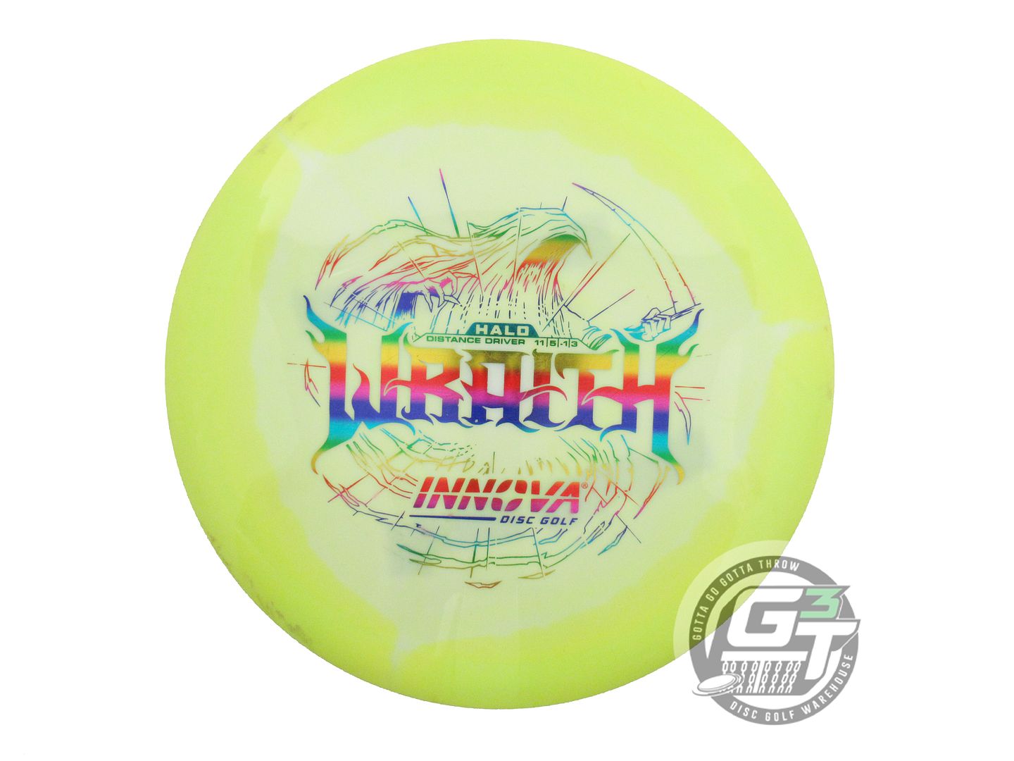USED Innova Halo Star Wraith 165g Yellow-White Distance Driver Golf Disc