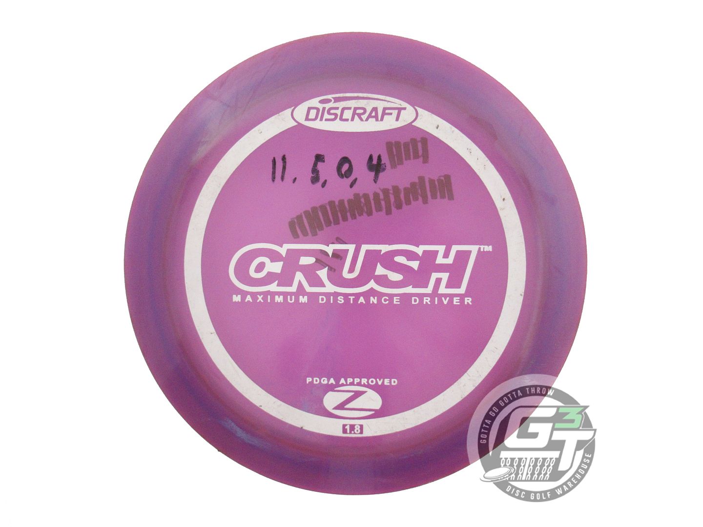 USED Discraft Z Crush 170g Purple White Stamp PFN OOP Distance Driver Golf Disc