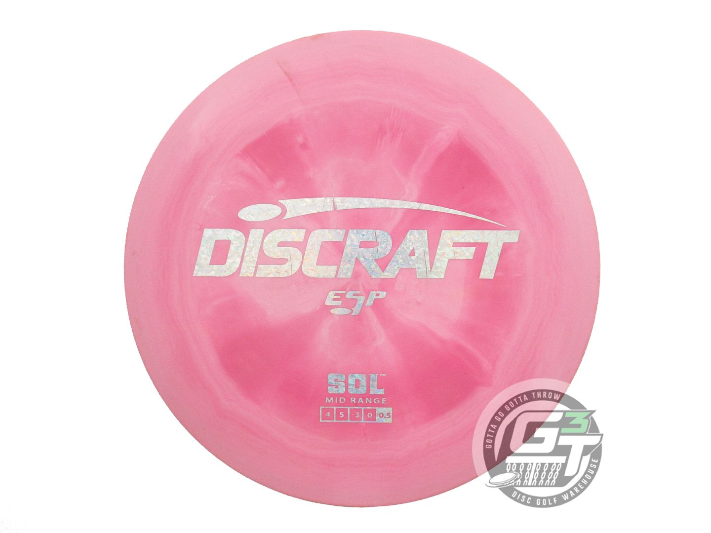 USED Discraft ESP Sol 170g Pink Silver Shatter Foil Midrange Golf Disc