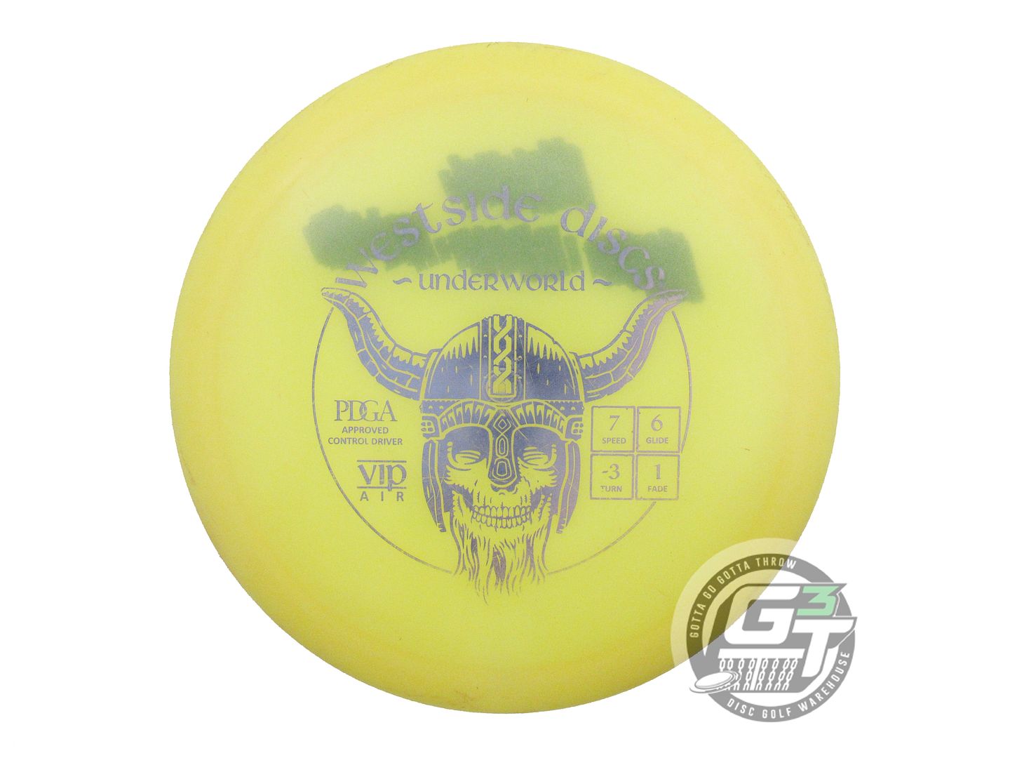 USED Westside Discs VIP AIR Underworld 158g Yellow Lilac Foil Driver Golf Disc