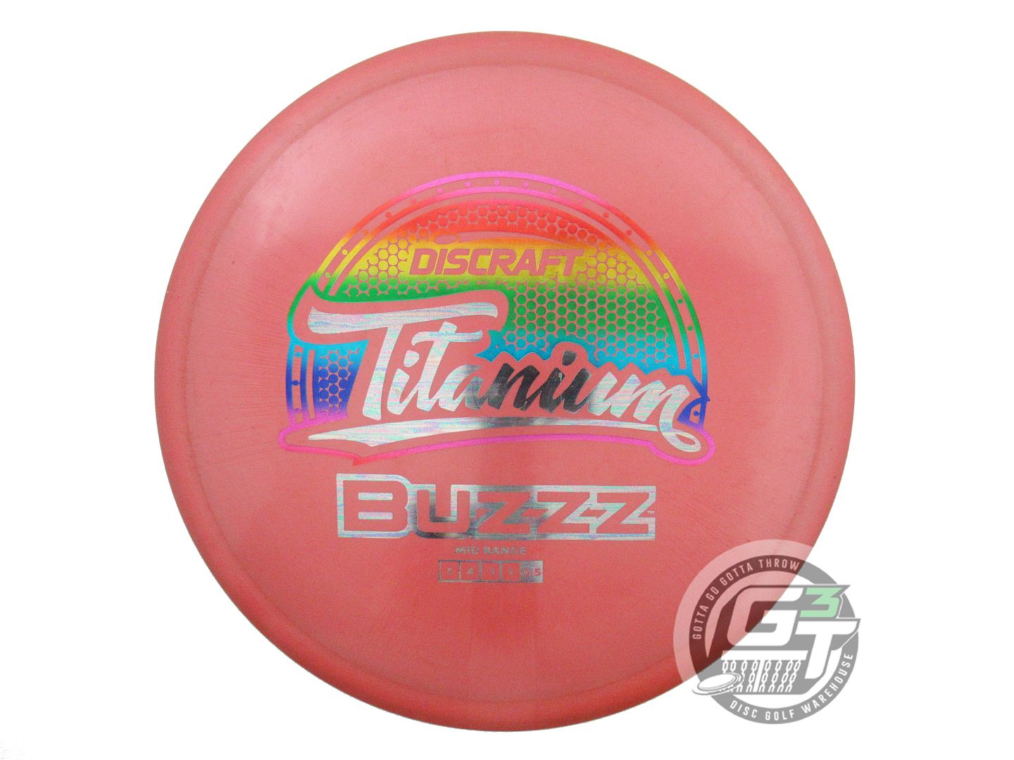 USED Discraft Titanium Buzzz 178g Red Rainbow Foil Midrange Golf Disc