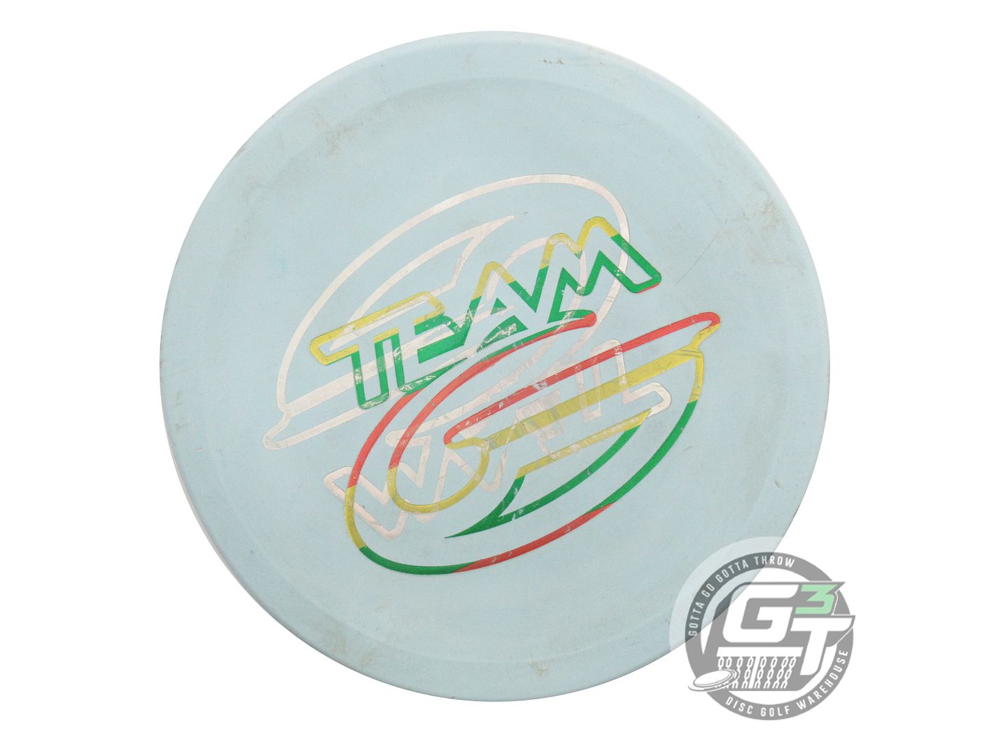 USED TEAM Gateway Nylon Super Glow Devil Hawk 175g Sky Blue WARPED Putter Disc