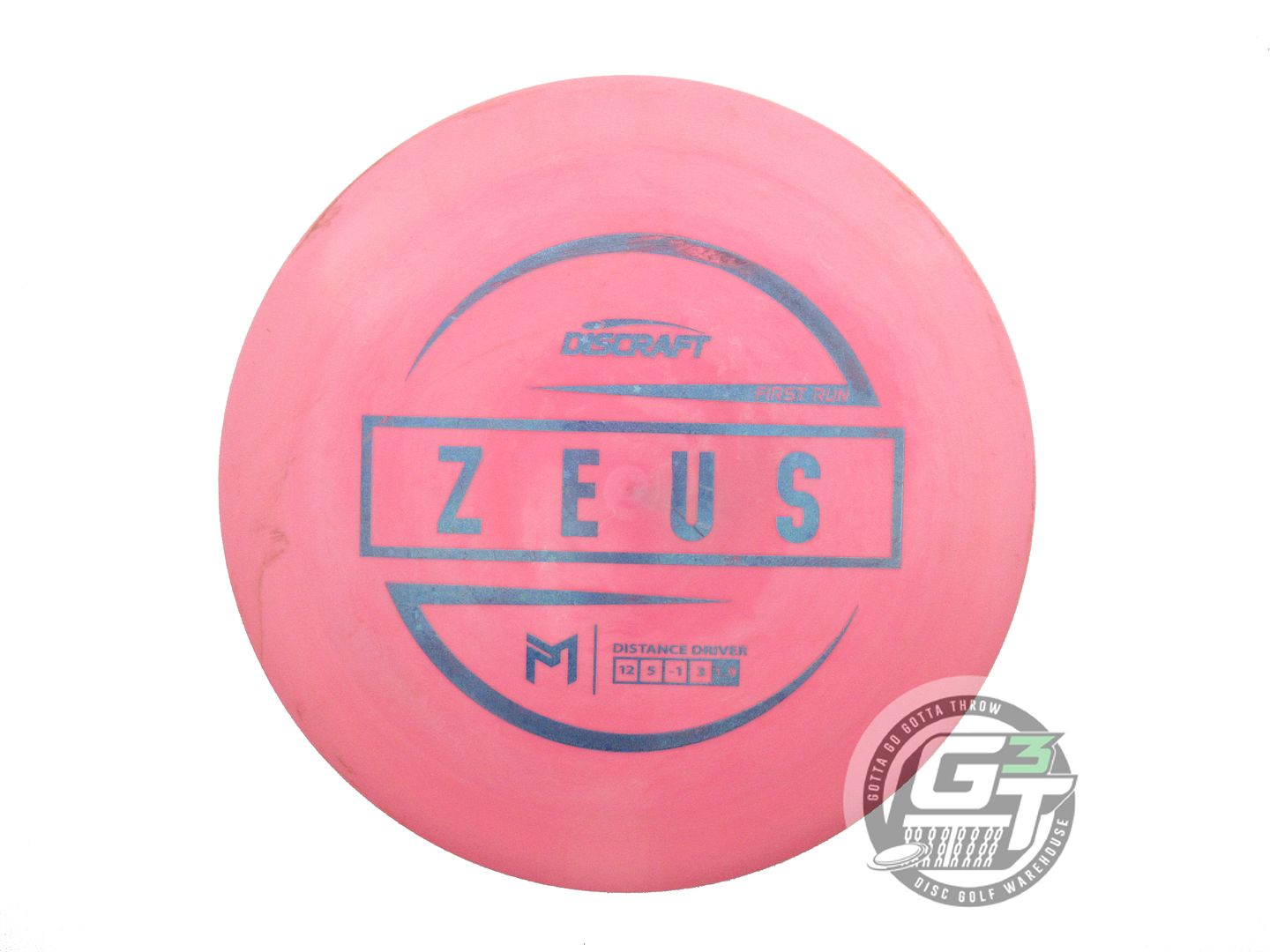 USED Discraft [McBETH] FIRST RUN ESP Zeus 176g Pink Blue Star Foil Driver Disc