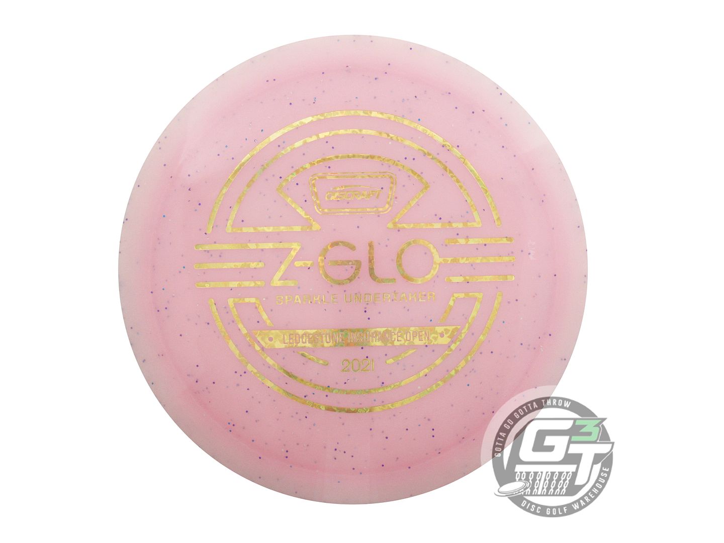 NOS Discraft [LEDGESTONE] Glo Z Sparkle Undertaker 174g Pink Driver Golf Disc