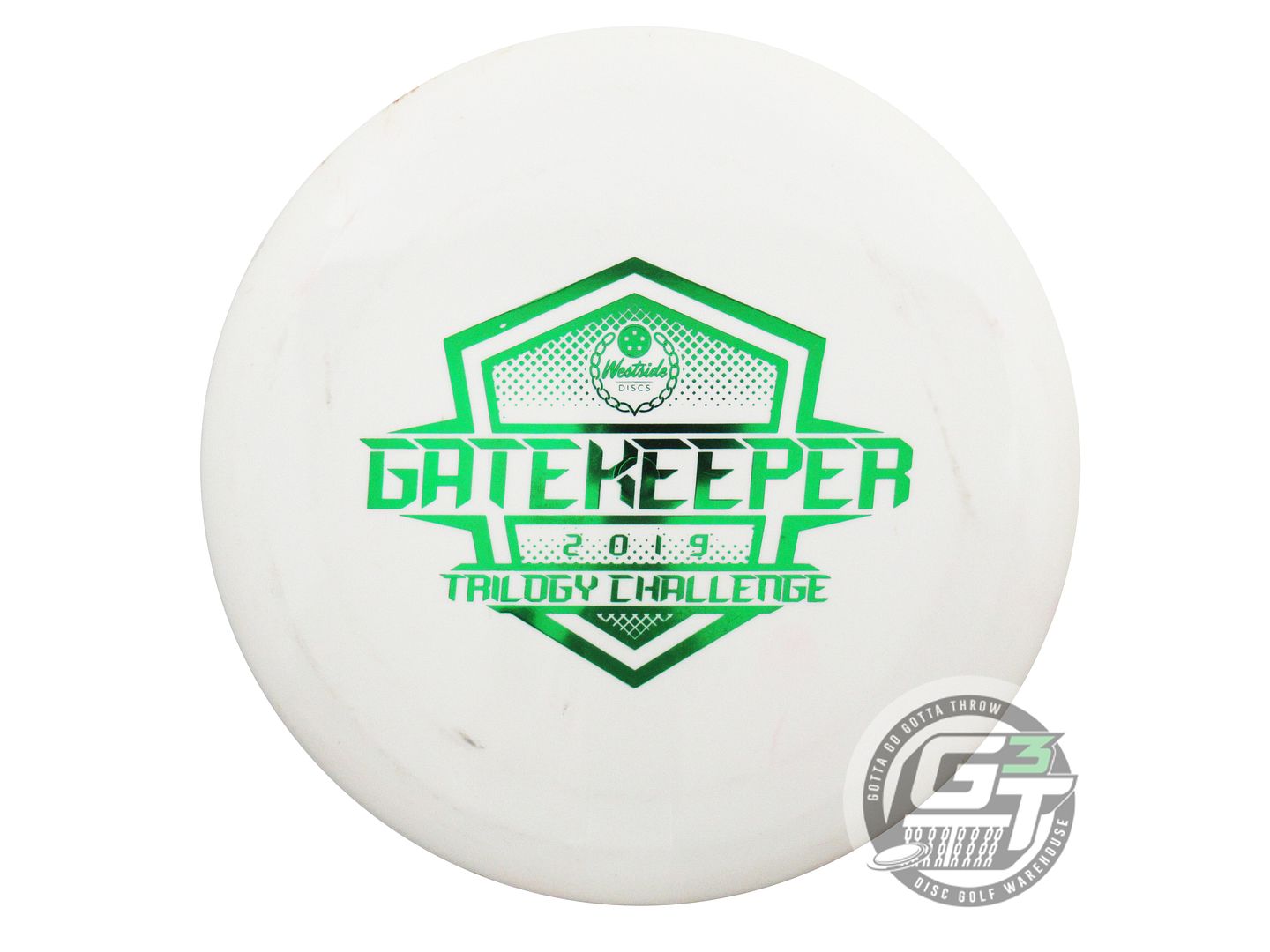 USED Westside Discs Tournament Gatekeeper 172g White Green Foil Midrange DIsc