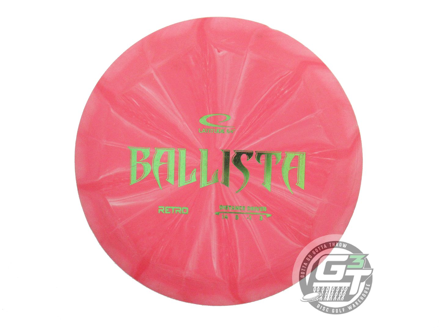 USED Latitude 64 Retro Burst Ballista 175g Red Green Foil OOP Driver Golf Disc