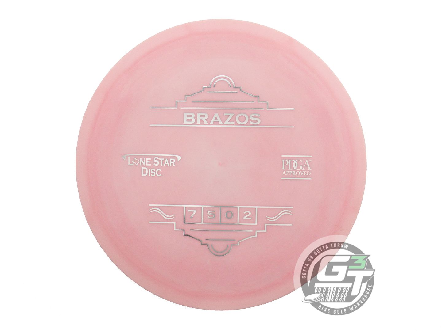 USED Lone Star Bravo Brazos 171g Pink Silver Foil Fairway Driver Golf Disc