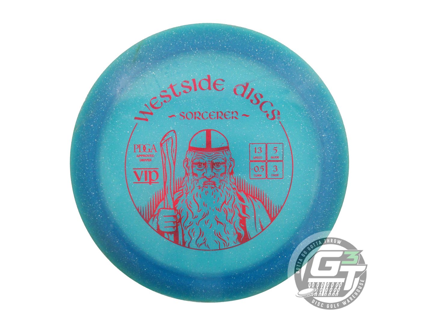 USED Westside Discs X-OUT VIP Sorcerer 169g Blue Red Foil Distance Driver Disc