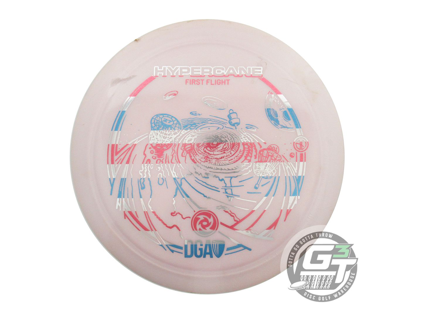 USED DGA FIRST RUN ProLine Hypercane 174g Lt. Gray Stripe Foil Driver Golf Disc