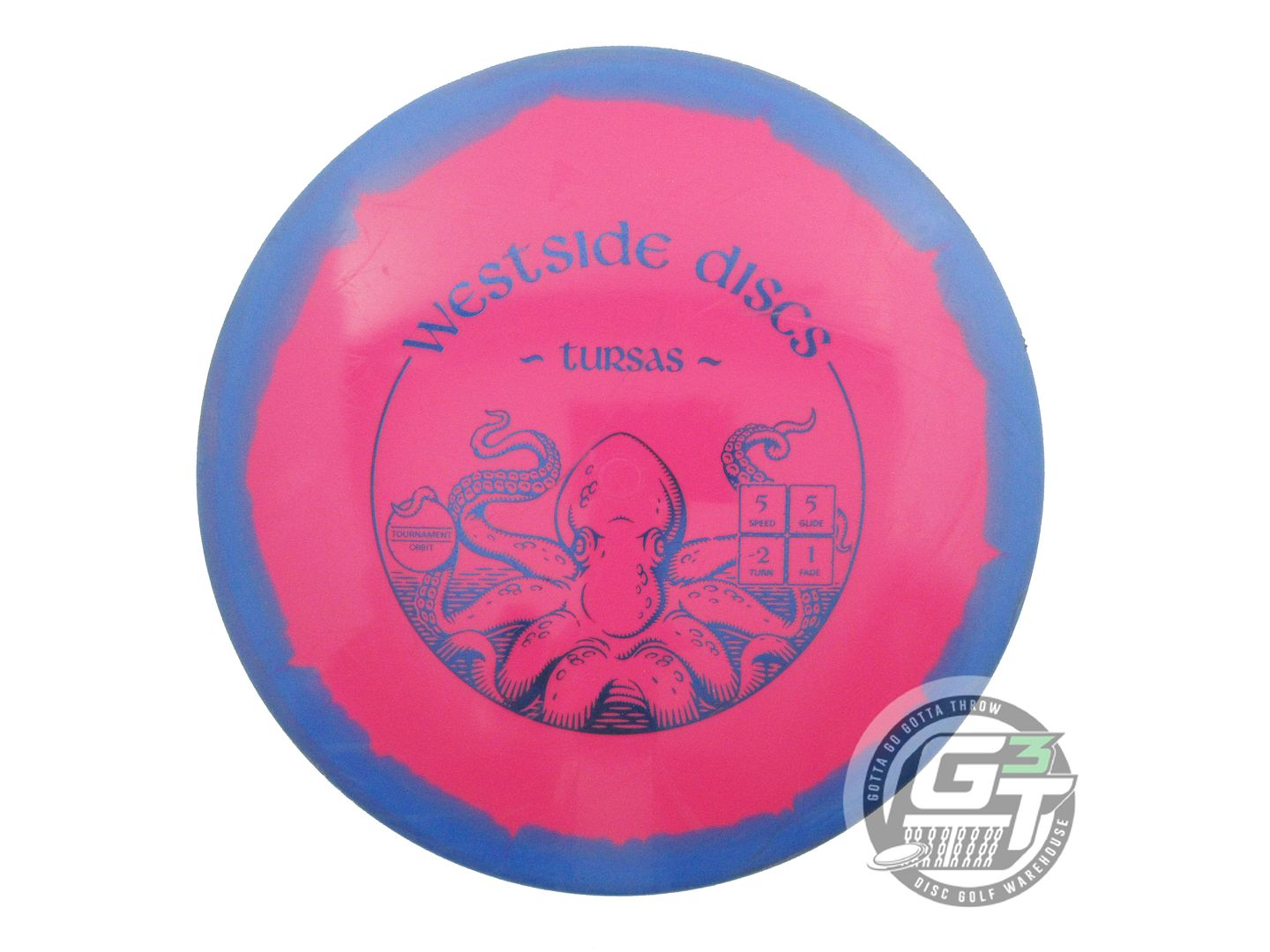 USED Westside Discs Tournament Orbit Tursas 173g Blue-Pink Midrange Golf Disc
